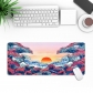 Eco-friendly Japanese / Chinese Style Mouse Pad 4mm Thickness for Gaming Keyboard Anti-slip Rubber Base Desk Mat